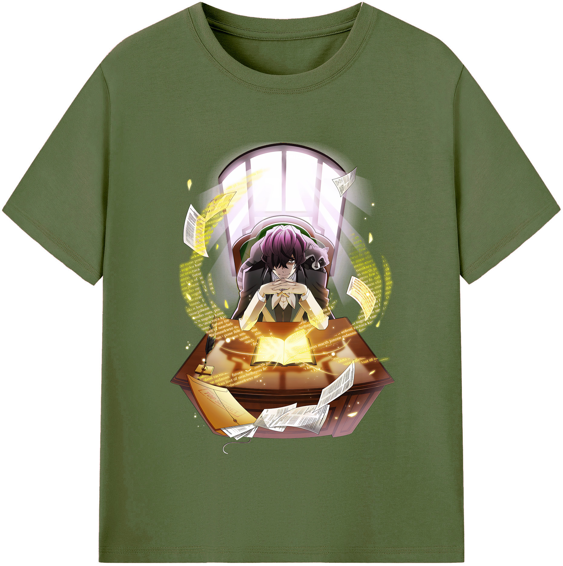 （画像用） 文豪ストレイドッグス Bungo Stray Dogs 綿100％半袖Tシャツ（フロントプリント）